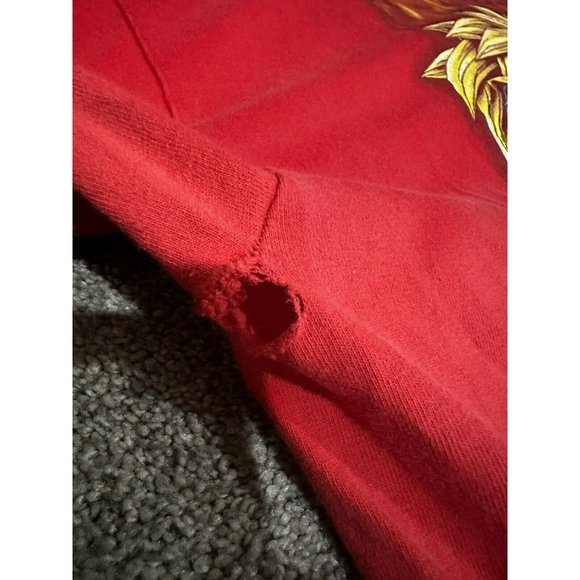 Vintage Dragon Ball Z 2002 T Shirt Super Saiyan 3 SSJ3 Goku Buu Red 2XL RARE - Picture 6 of 6